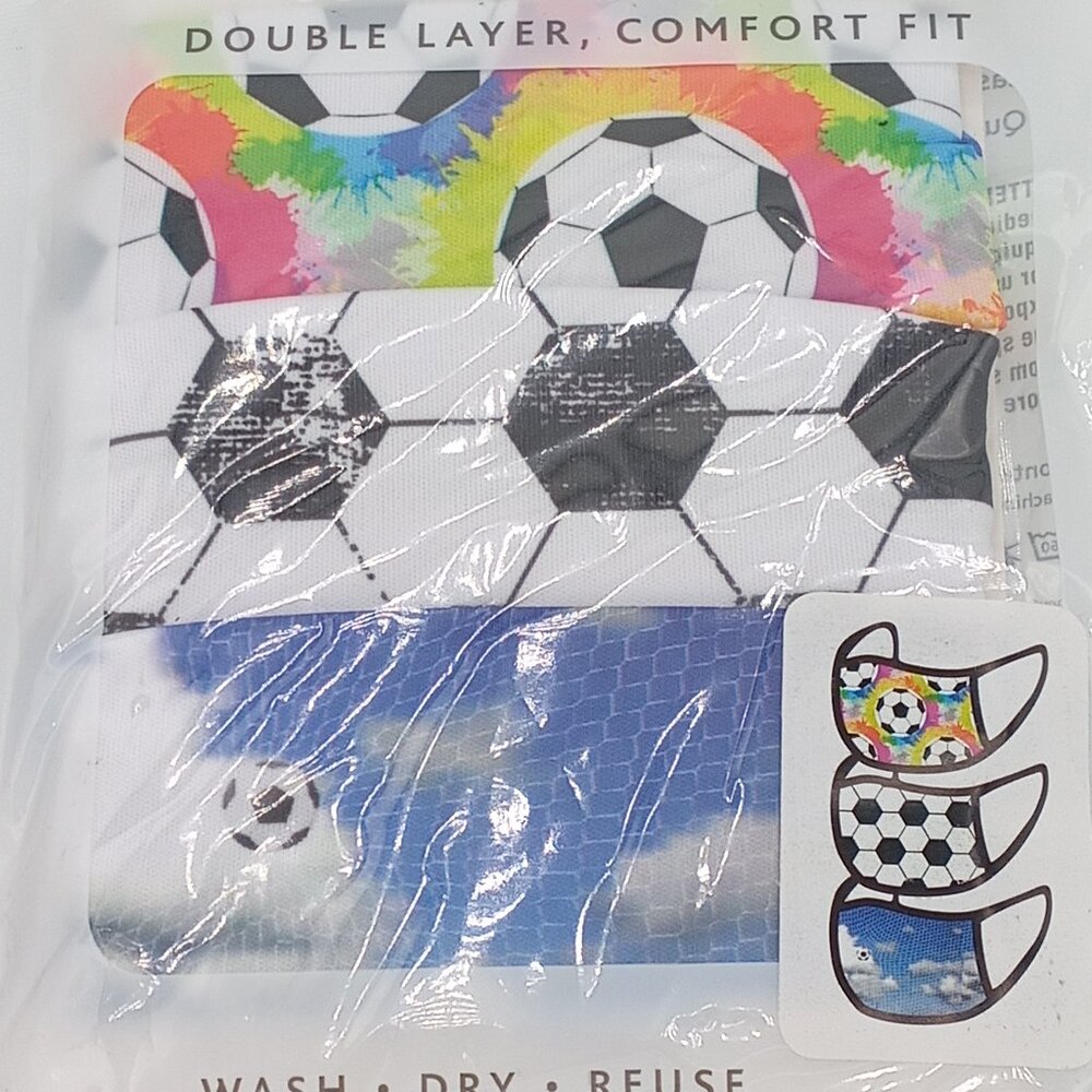 New 3 Pack Kids Face Covers Masks